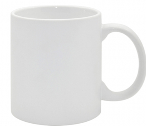 белая чашка под сублимационную печать